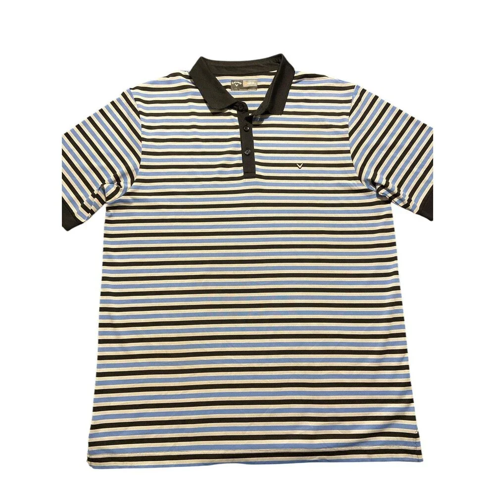 Callaway Shirt Mens Sz XL/TG Golf‎ Polo T-shirt striped short sleeve Multicolor